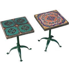 Pair of S&S Tile Top Side Tables