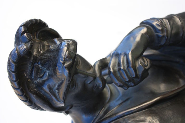 19th Century Important Michelangelo Medici Tomb Inspired Bronze Sculpture