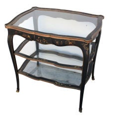 Napoleon Third Chinoiserie Lacquer 3-Tier Serving Table