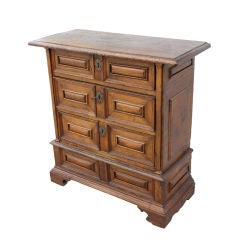 Sweet 18th Century Italian Walnut 3-Drawer Chest or Side Cabinet