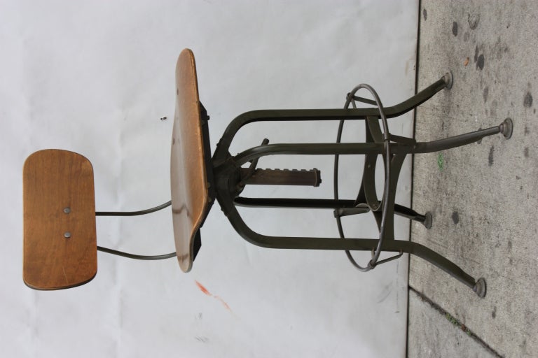 Original Toledo stool with adjustable backrest and seat height.Very clean.