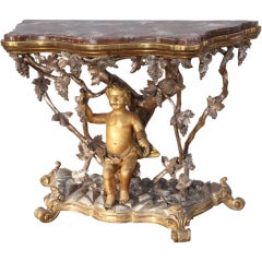 Gilt Baroque Nature Inspired Console