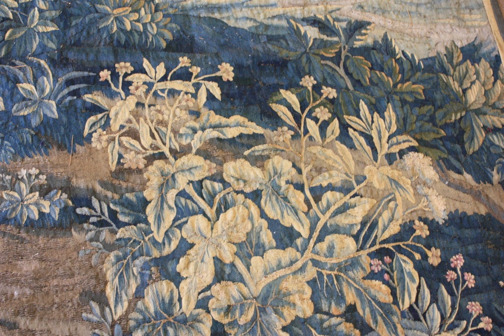 Early Flemish Verdure Tapestry In Good Condition In Pasadena, CA