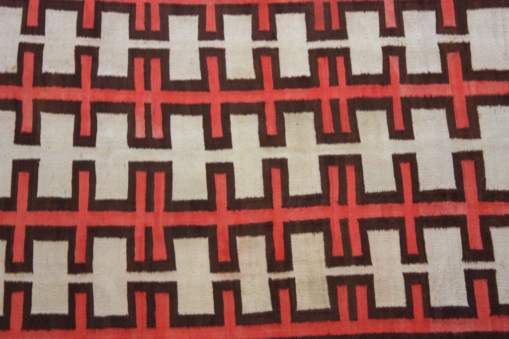 Bold Unusual Navajo Rug