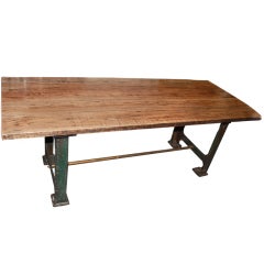 Georgous Oak Top Industrial Table