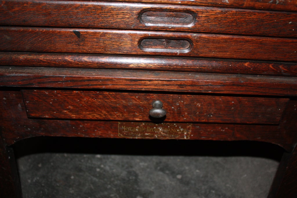 Old Oak 9 Drawer File Cabinet For Sale 2