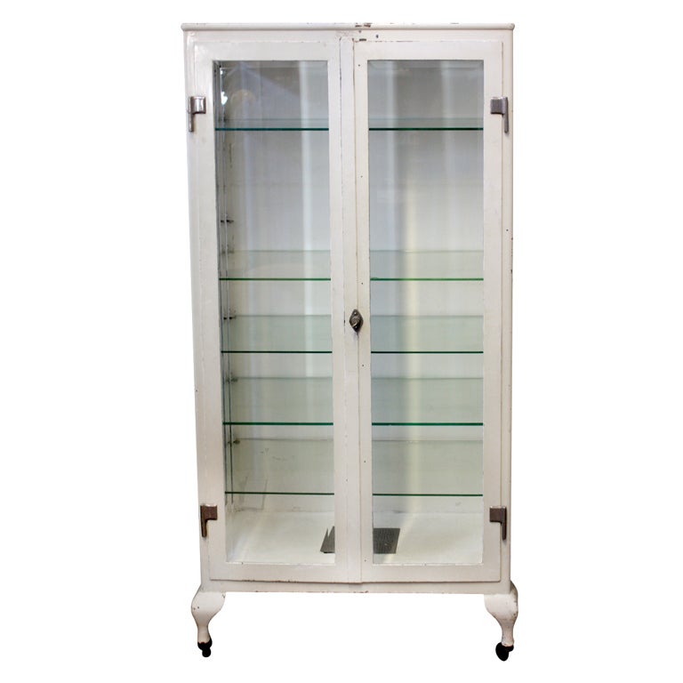 Early Medical Display Cabinet For Sale