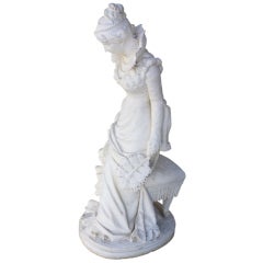 Fine Overscale Italian Marble Statue of a Woman