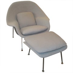 Eero Saarinen Womb Chair and Ottoman for Knoll International