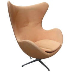 Reclining Arne Jacobsen Egg Chair for Fritz Hansen