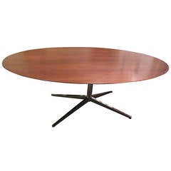 Florence Knoll Oval Walnut Dining Table