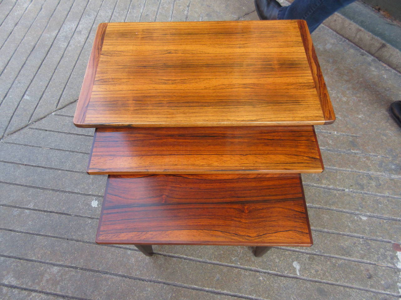 Scandinavian Modern Danish Rosewood Nesting Tables