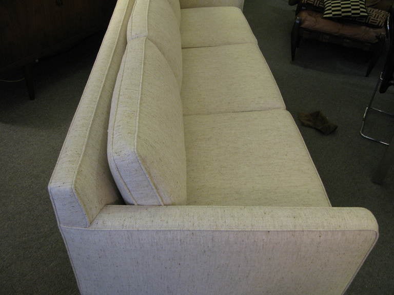Mid-Century Modern Mid-Century Low Back Sofa with brass stretchers