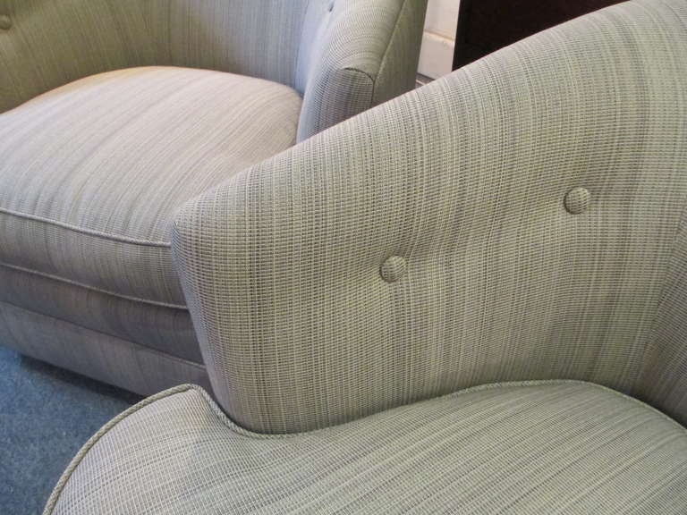 Pair Swivel Barrel Chairs 1