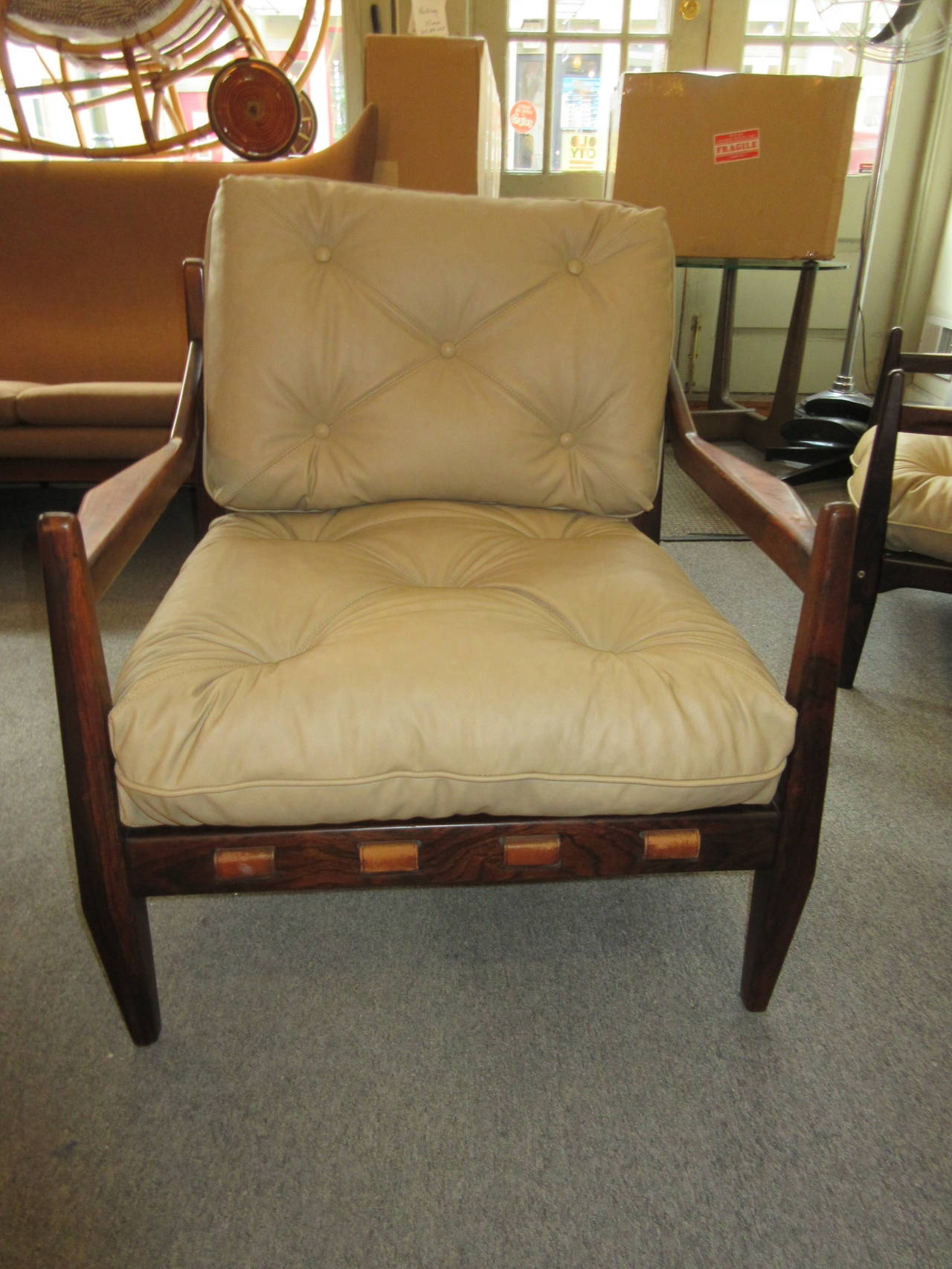 Jean Gillon Jacaranda Armchairs from Brazil In Excellent Condition In Philadelphia, PA