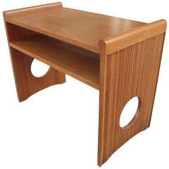 Paul Frankl Side Table of Cerused Oak for Braown and Saltman