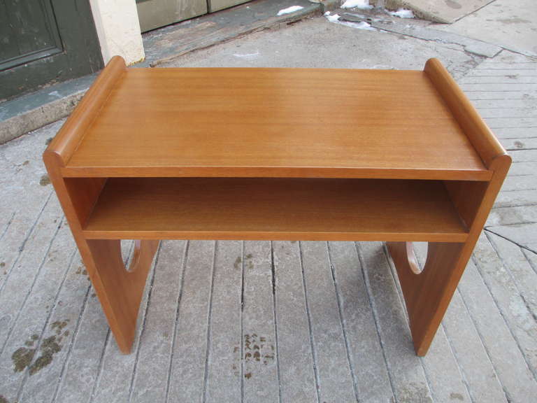 Mid-Century Modern Paul Frankl Side Table of Cerused Oak for Braown and Saltman