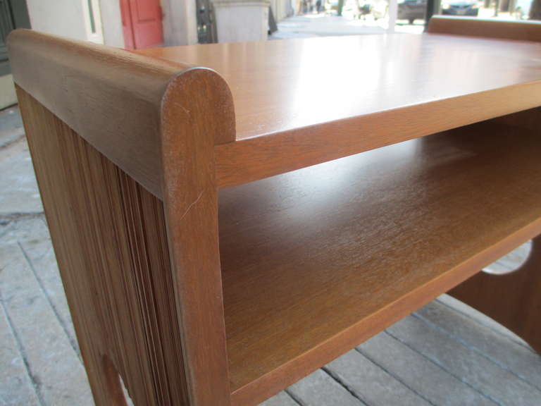 Paul Frankl Side Table of Cerused Oak for Braown and Saltman In Excellent Condition In Philadelphia, PA