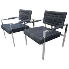 Milo Baughman For Thayer Coggin Pair of Arm Chairs