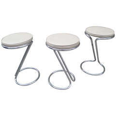 Gilbert Rohde for Troy Sunshade Set of 3 Stools