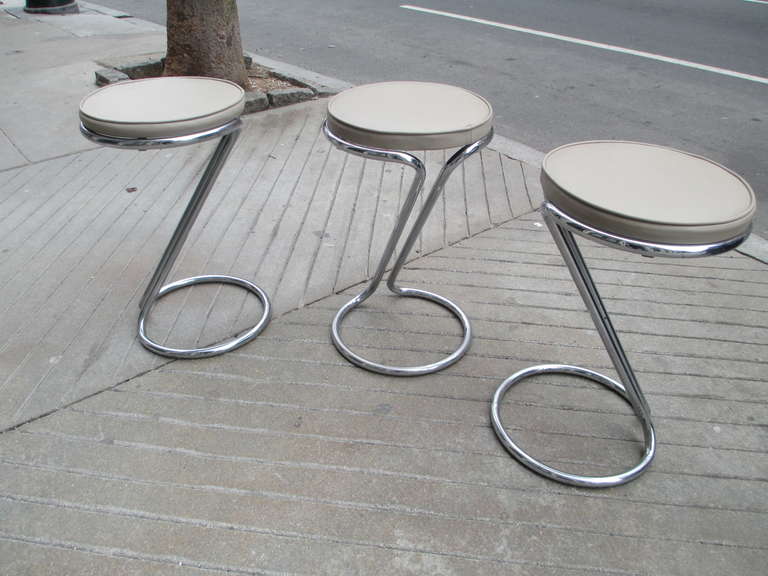 Mid-20th Century Gilbert Rohde for Troy Sunshade Set of 3 Stools