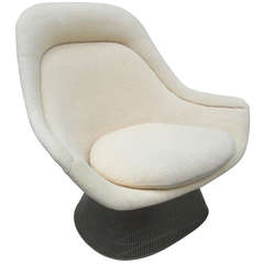 Warren Platner for Knoll Large Lounge Chair in Nickel