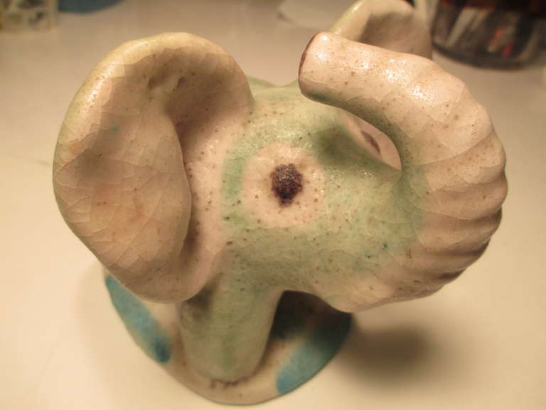Ceramic Gambone Lion and Elephant