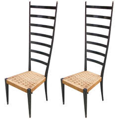 Pair Extra Tall Italian Ladder-back