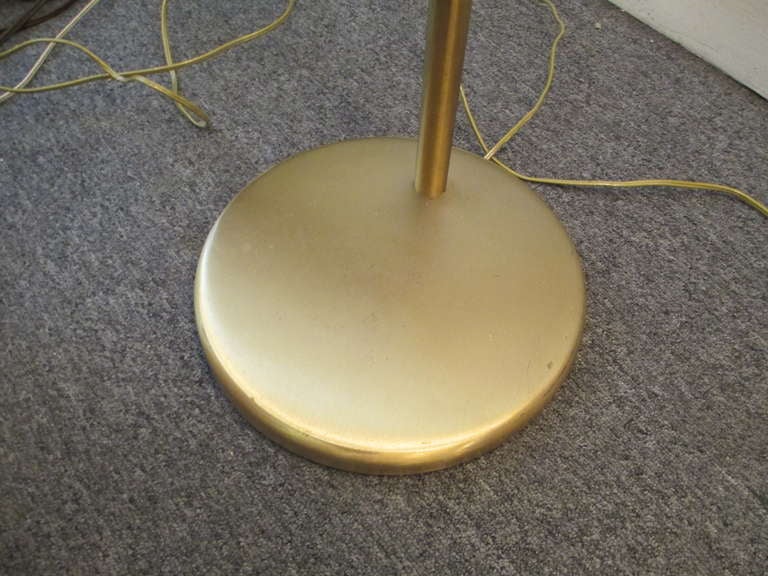 Mid-20th Century ONE Walter von Nessen Adjustable Floor Lamp in Brass