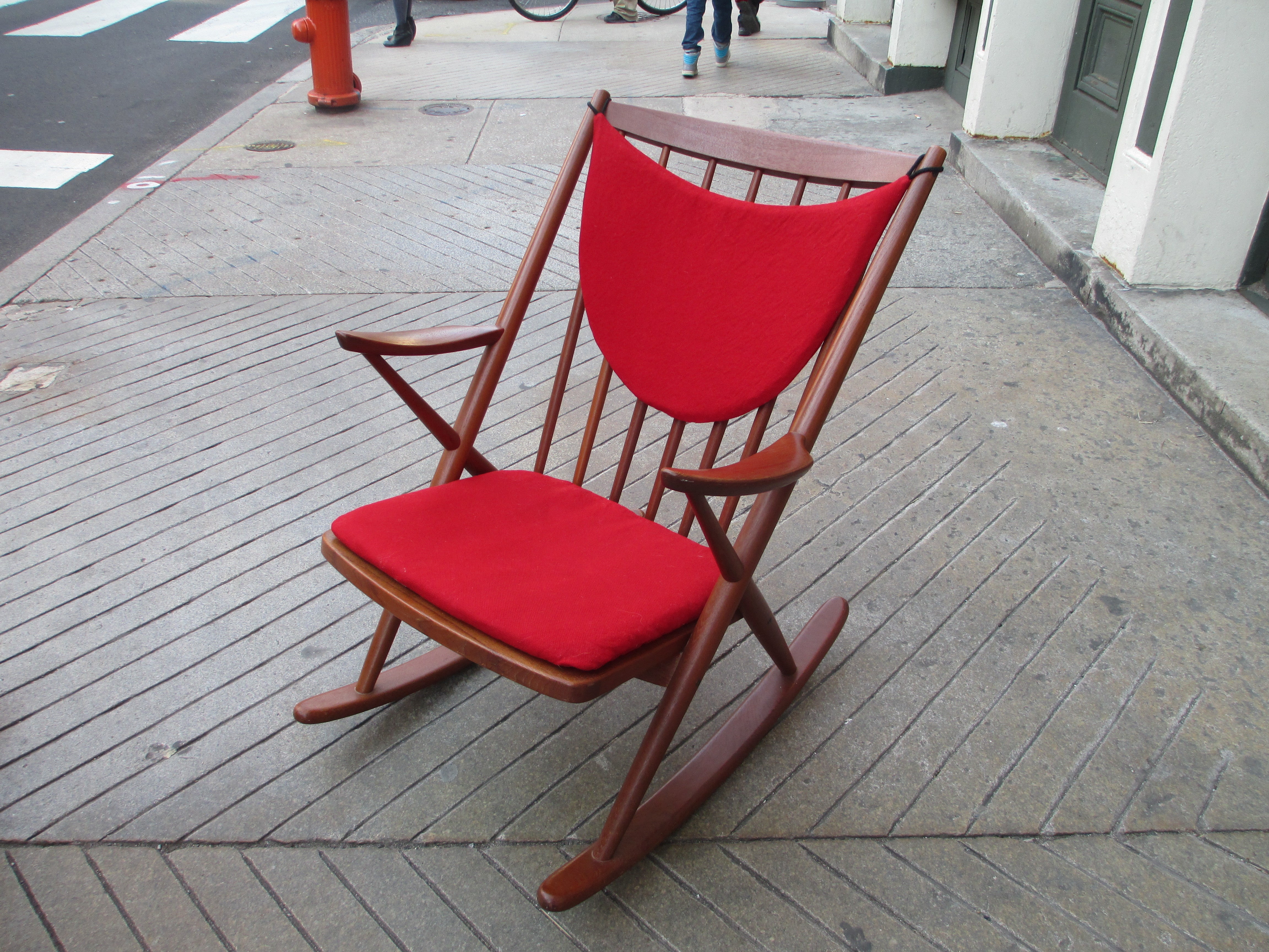Danish Teak Rocking Chair by Frank Reenskaug for Brahmin