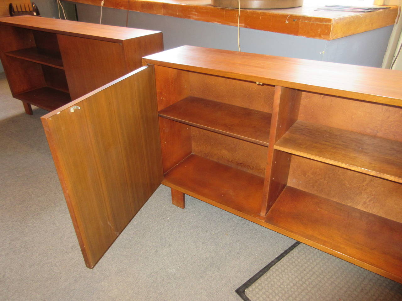 American George Nelson for Herman Miller Walnut Bookcases
