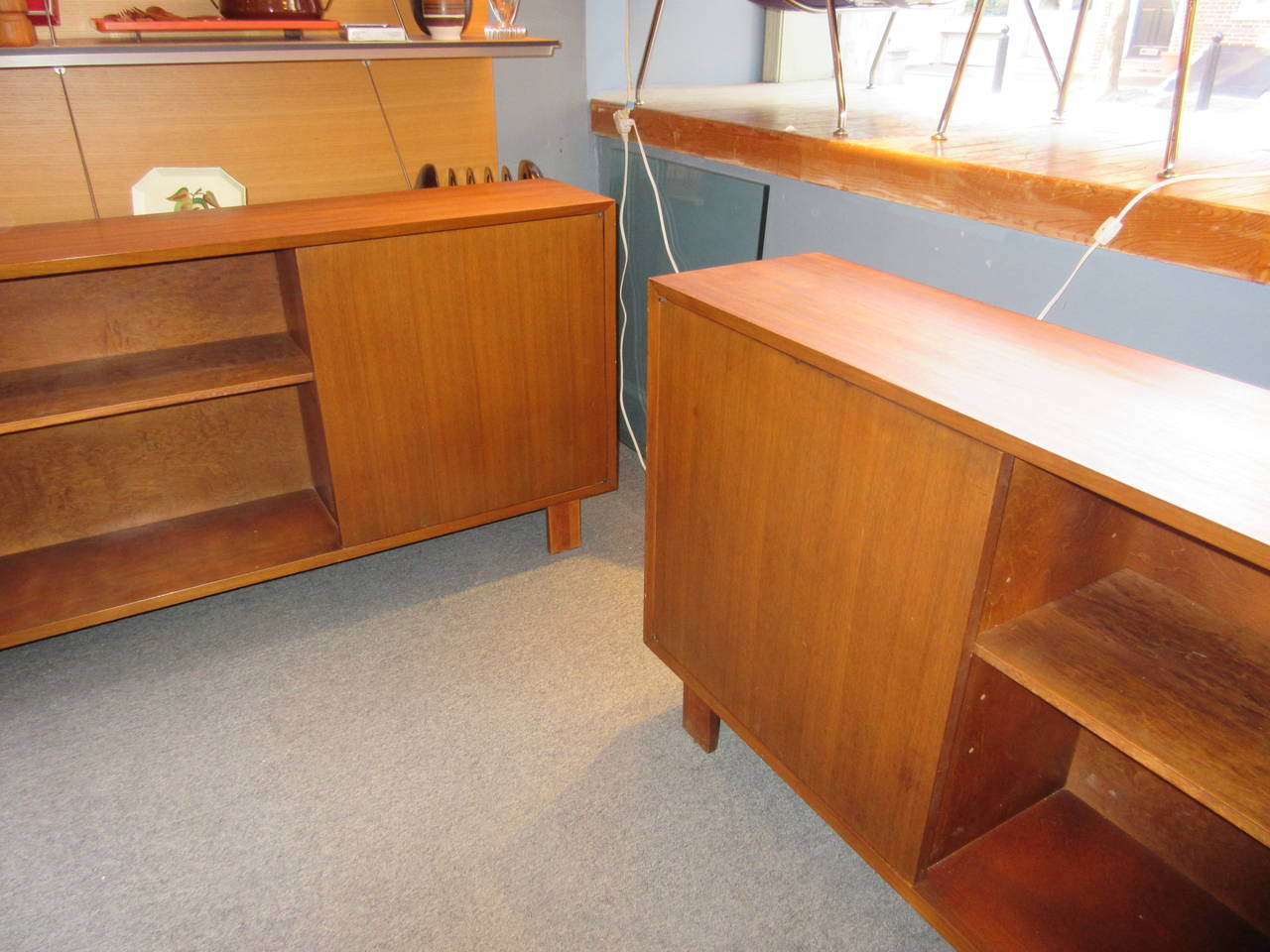Mid-Century Modern George Nelson for Herman Miller Walnut Bookcases