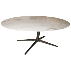 Florence Knoll for Knoll International  Marble-Top Oval Table/Desk