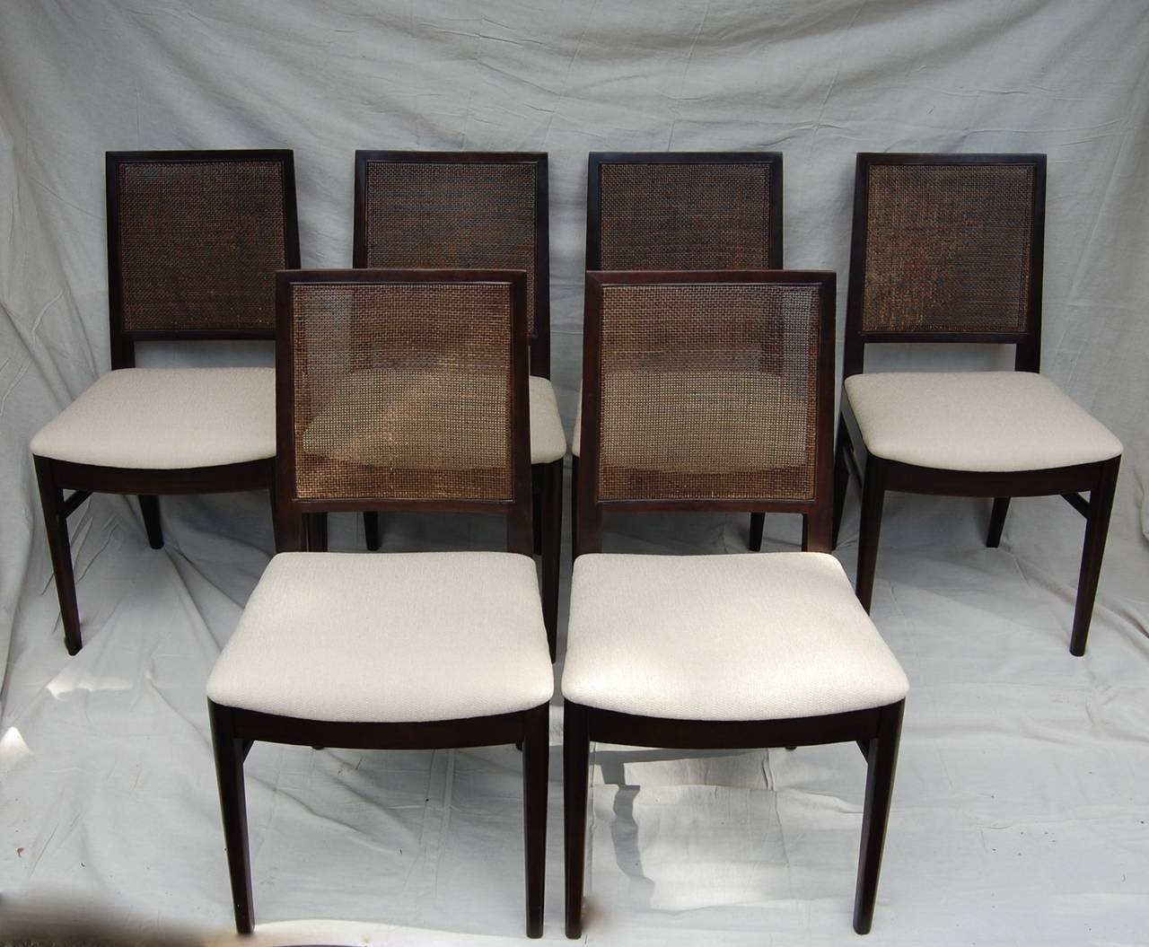 John Stuart Set of 8 Ebonized Dining Chairs