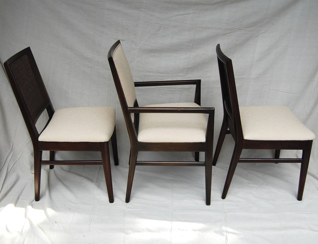 American John Stuart Set of 8 Ebonized Dining Chairs