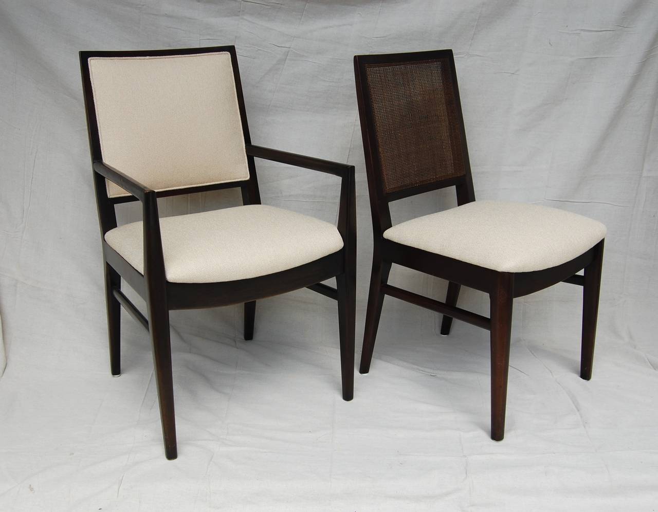 20th Century John Stuart Set of 8 Ebonized Dining Chairs