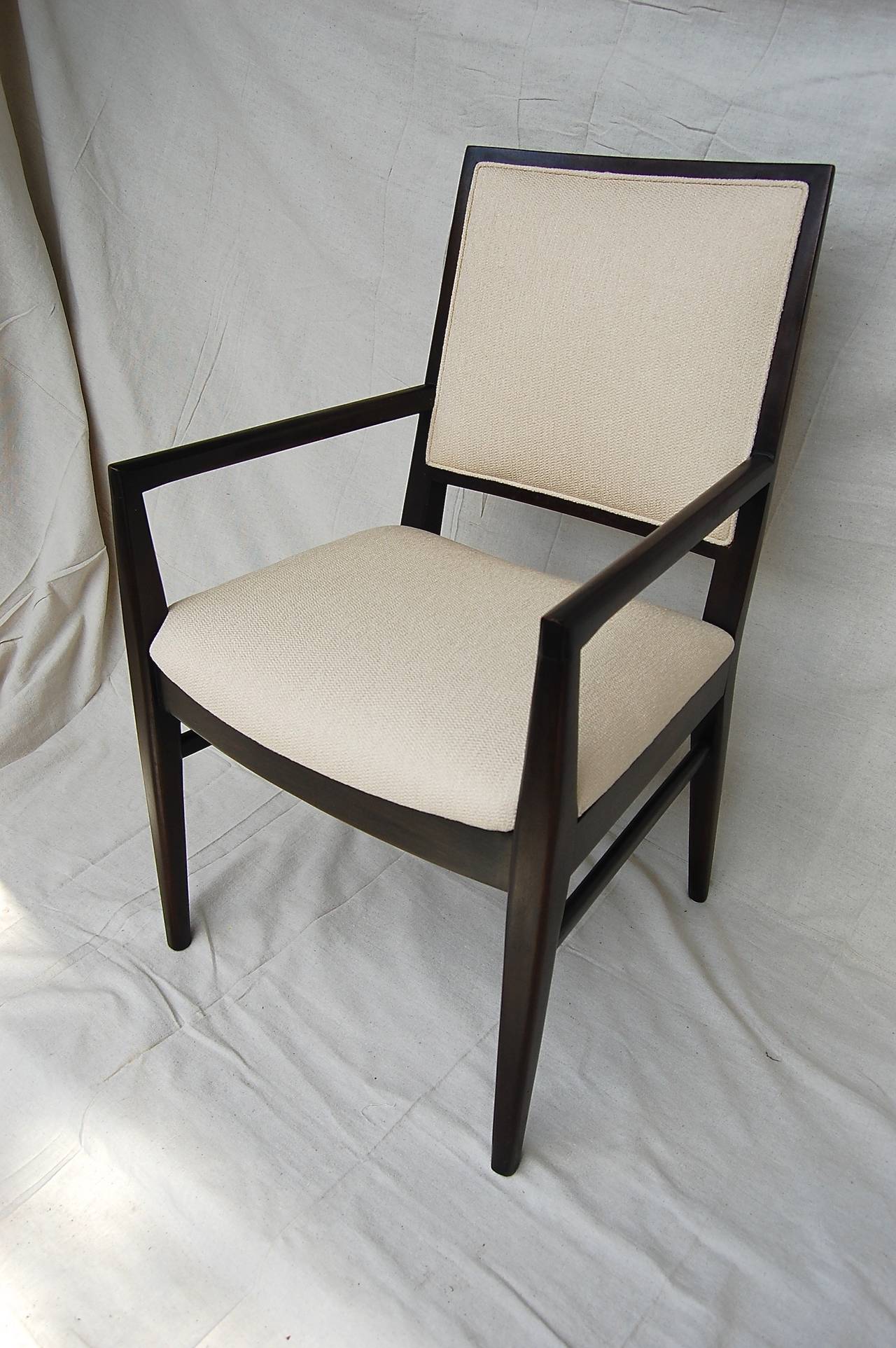 Cane John Stuart Set of 8 Ebonized Dining Chairs
