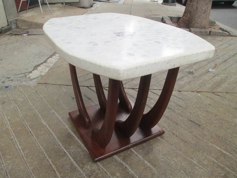 Harvey Probber Terrazzo Topped Walnut End Table 1