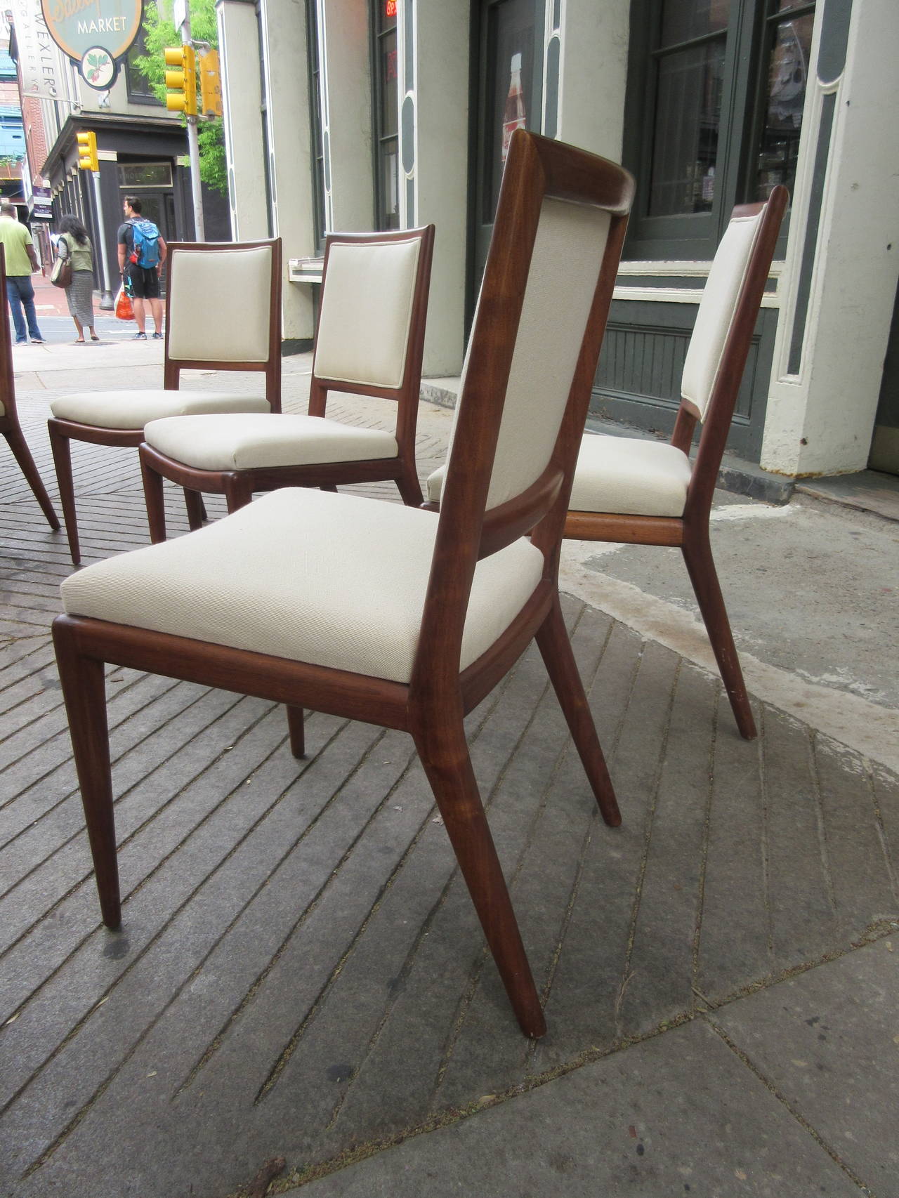 Mid-20th Century M. Singer and Son Walnut Dining Chairs