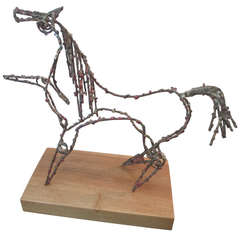 Signed Fantoni Wire Horse