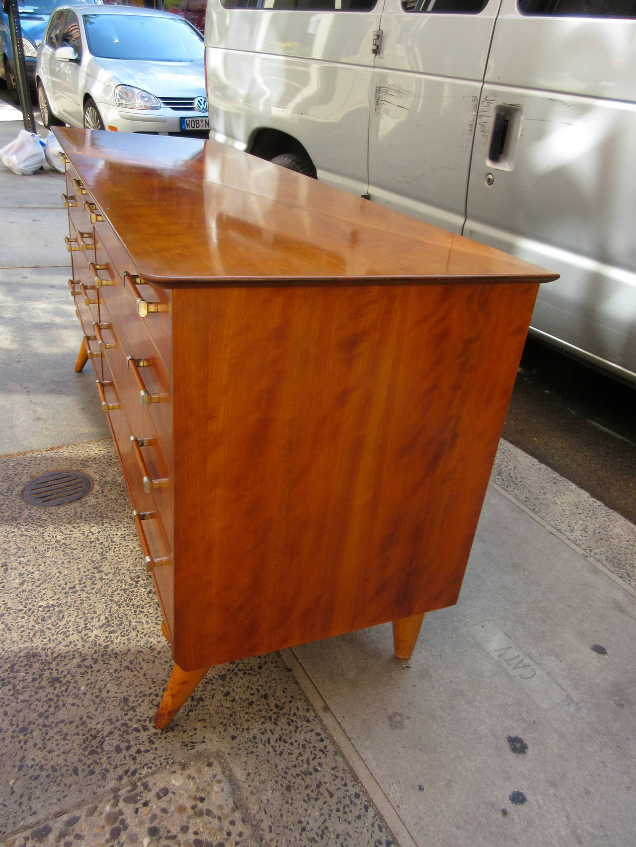 Mid-Century Modern Renzo Rutili for Johnson Furniture Eight-Drawer Dresser