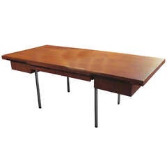 Exectutive Desk in the style of Florence Knoll's Double Bar Series