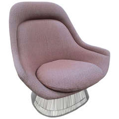 Vintage Warren Platner for Knoll Nickel Lounge Chair