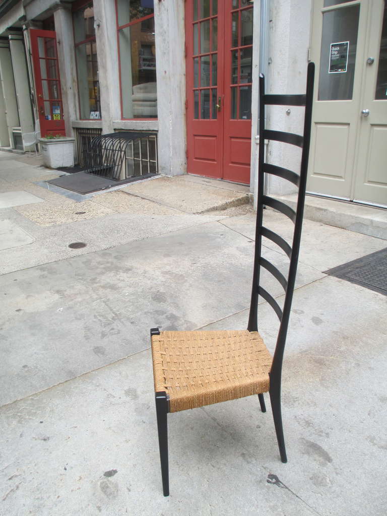 Mid-Century Modern Gio Ponti Style Supperlegga Chair