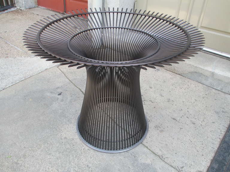 Mid-Century Modern Platner 54 Inch Bronze Based Dining Table for Knoll