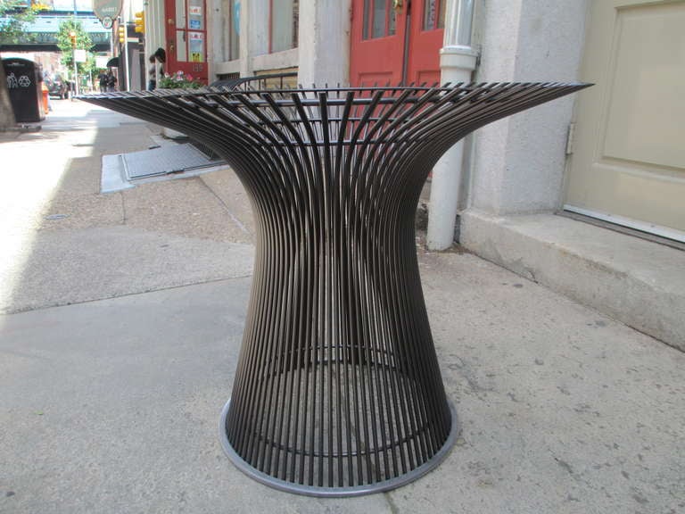 Mid-20th Century Platner 54 Inch Bronze Based Dining Table for Knoll