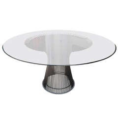 Platner 54 Inch Bronze Based Dining Table for Knoll