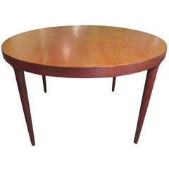 Neils Moeller  Teak Round Expandable Dining Table 