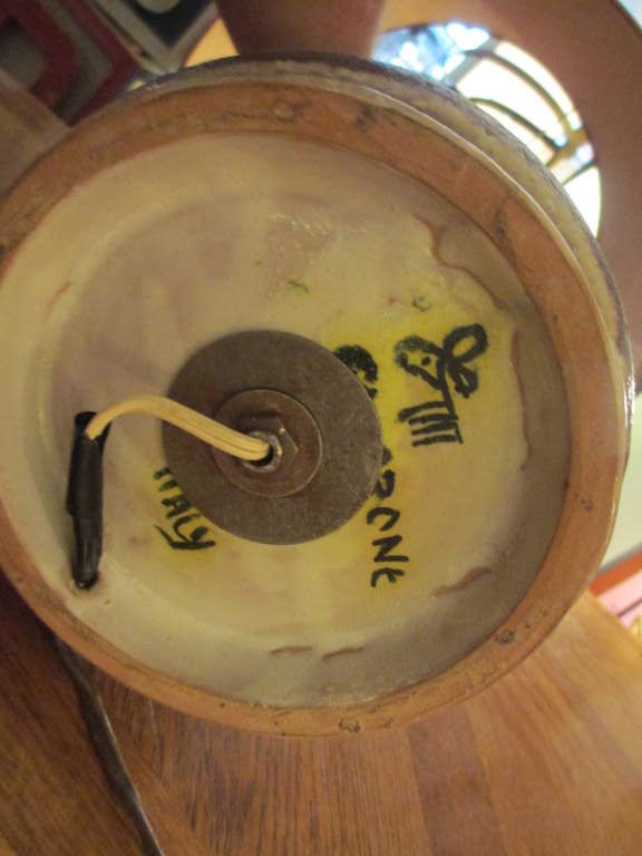 Guido Gambone Ceramic Table Lamp In Excellent Condition In Philadelphia, PA