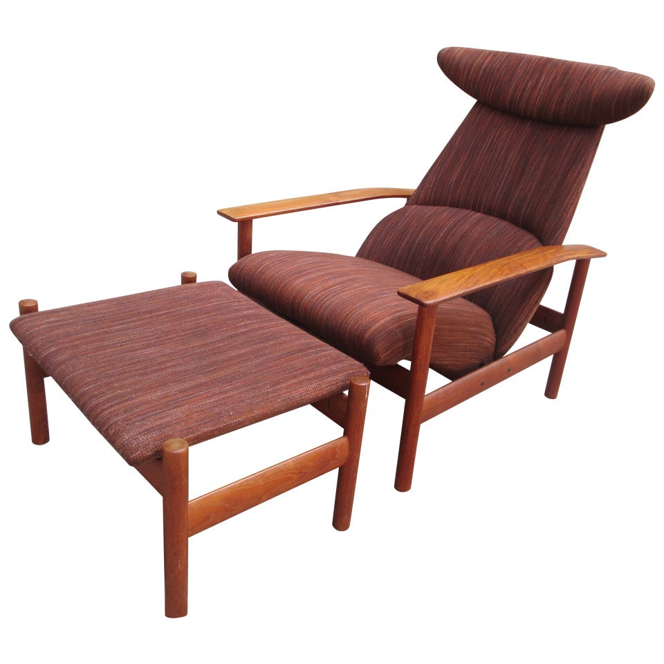 Sven Ivar Dysthe Recliner and Ottoman by Dokka Mobler